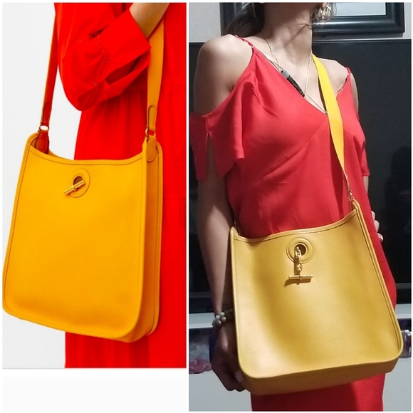 HERMES Courchevel Vespa PM Soleil Jaune - Picture 6 of 16